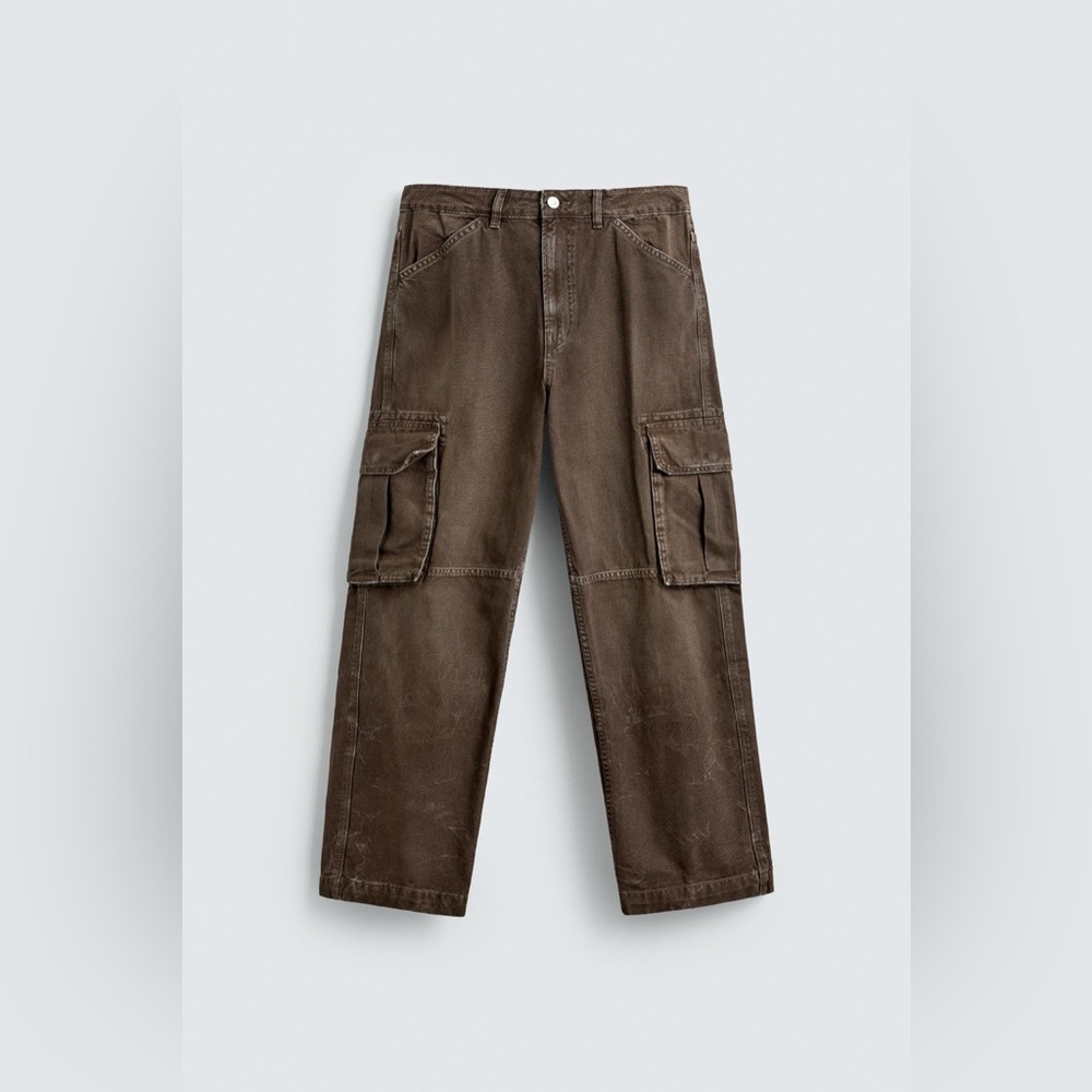 Zara Tan Cargo Pants